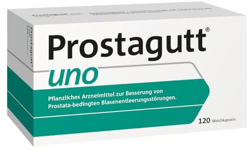 Prostagutt uno Kapseln (120 Stück) | Gegen häufigen Harndrang bei gutartiger Prostatavergrößerung, ohne Beeinträchtigung der Sexualfunktion, allergiegeeignet
