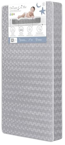Dream On Me Superior Slumber 6” 112 Coil Crib & Toddler Bed Mattress, Waterproof Vinyl Cover, Greenguard Gold Certified, 10-Year Warranty, Firm Support, Made in USA