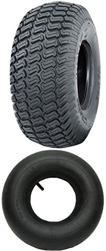 Parnells - 1 Pneu 16x6.50-8 pour Tondeuse à Gazon et Chambre à air - Valve Droite en Caoutchouc Tr13, Wanda P332 4 Plis - Pneu Multigazon pour Tondeuse à Gazon, Poussettes et Chariots
