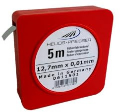 Helios Preisser Fühlerlehrenband, Einzelkassette (Kohlenstoffstahl, gehärtet, Breite 12,7 mm, Länge 5 m, Nennmaß 0,01 mm) 0611 501