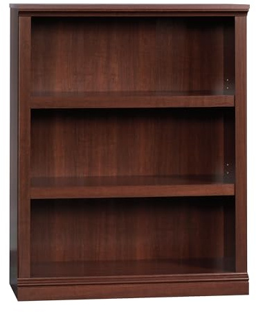 Sauder Miscellaneous Storage 3-Shelf Bookcase/ Book shelf, Select Cherry finish