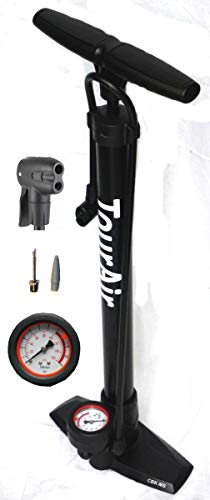 CBK-MS. Hochdruck ALU Standpumpe Manometer alle Fahrrad Ventile (beto tek)