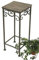 DanDiBo Blumenhocker Metall Eckig 64 cm Blumenständer 11134 Beistelltisch Pflanzenständer Holzablage Blumensäule