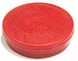 Bi-Office 10 mm Round Magnet - Red [Pack of 10]