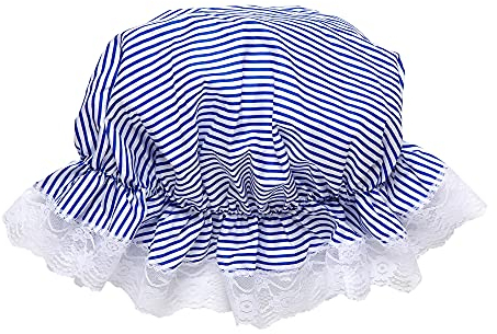 Widmann Gestreifte Schlafhaube blau-weiß