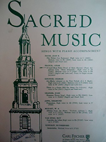 O Lord Most Holy [Panis Angelicus] - Low Voice and Piano, Organ - VOCAL SCORE