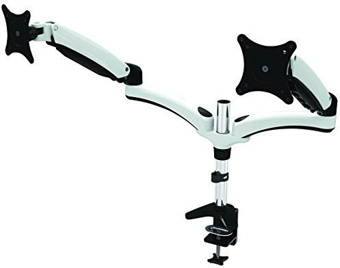 Amer HYDRA2 supporto da tavolo per Tv a schermo piatto 71,1 cm (28) Morsa Nero, Cromo, Bianco
