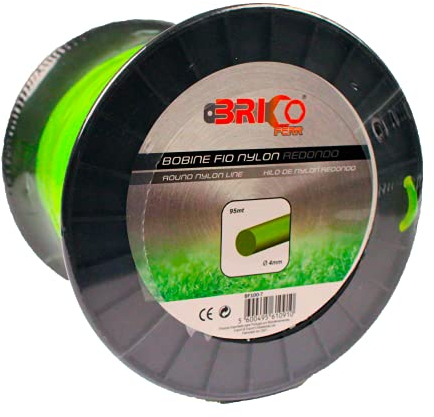 Bricoferr BF100-7 - Hilo para desbrozadora (4 mm x 95 Metros, Redondo)