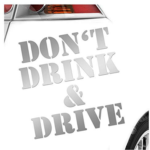 Kiwistar - Autoaufkleber - Dont Drink and Drive Heckscheibenaufkleber - Aufkleber für Auto Kfz Fahrrad, LKW, Truck Mofa