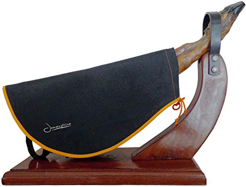 Cubre Jamón Negro con Borde Anaranjado Jamonprive - Funda para Jamón Ideal para Proteger Jamones y Paletas Serranas o Ibéricas