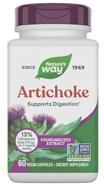 Nature's Way Artichoke, Digestion Support*, Non-GMO Project Verified, Vegan, Gluten-Free, 60 Capsules (Packaging May Vary)