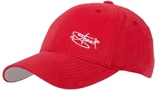 2Stoned Flexfit Baseball Cap Classic Rot mit Stick Größe S/M (56 cm - 58 cm) für Damen, Herren und Jugendliche