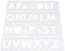 Trend Großbuchstaben Schablone Routing Set für die Schildherstellung, klare Kunststoff-Routing-Schablonen mit Trend Vogue Schriftart, TEMP/LUC/57