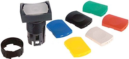 Schneider ZB6DA9 Frontelement, rechteckig für Drucktaster, Durchmesser 16, 6 Farben Z. Auswahl