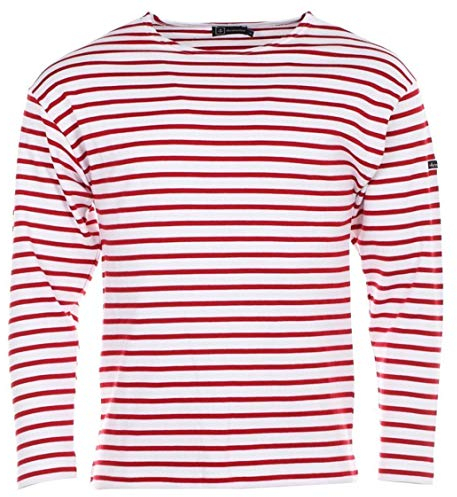 Armor Lux Herren Seemannin Loctudy Für T-Shirt, Weiß (320 Weiß/Braun)., XXL EU