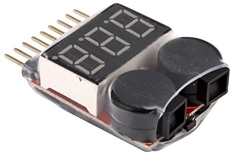 Blovess Rc 1-8s Lipo Battery Tester Monitor Low Voltage Buzzer Alarm Voltage Checker with LED Indicator for Lipo LiFe LiMn Li-ion Battery