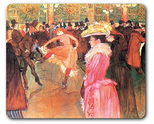 1art1 Henri De Toulouse-Lautrec Tanz Im Moulin Rouge, 1890 Mauspad 23x19 cm