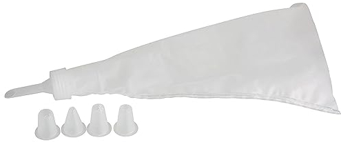 Zenker 44730 Tasca da pasticciere con 5 Beccucci in PEVA/PP, Plastica, Bianco