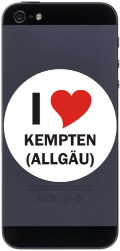 I Love Aufkleber 7 cm mit Stadtname KEMPTEN (ALLGÄU) - Decal - Sticker - Handy - Handyskin - Handyaufkleber - Telefonaufkleber - JDM - Die Cut - OEM