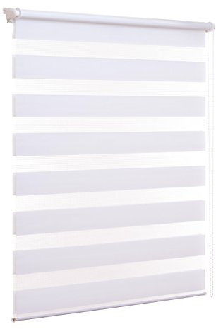 Ventanara® Doppelrollo ohne Bohren Klemmfix Weiß Fenster Duo Rollo verspannt inklusive Klemmträger 110 x 150 cm
