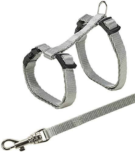 TRIXIE 4182 Kattsele med Koppel, Nylon, Flerfärgad, 19-31 cm