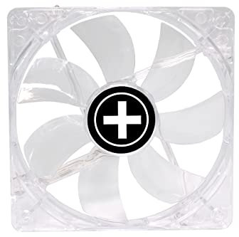 Xilence XPF120.TR 120mm Ventilateur de boîtier, LED rouge, transparent