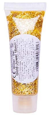 Eulenspiegel - Gel scintillant, Body Glitter, paillettes pour le corps, maquillage, carnaval, festival, Bijou Or
