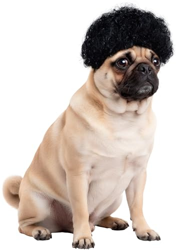 Rubie's Pet Costume Afro Curly Wig, Black, Multicolor, Small-Medium