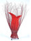 Simandra Deko-Leuchte Stimmungsleuchte Stehleuchte Tischleuchte Tischlampe Bali Asia TULPE klein 60 cm Color Rot