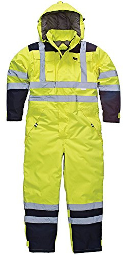 Dickies Wasserdichter Sicherheitsoverall, 1 Stück, 2XL, gelb/blau, SA7000 YLNXXL