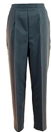 HS Ladies/Womens, Lawn Bowls, Bowlswear, Bowling, Ladies, Grey Trousers, Bowling, Trousers, Half Elasticated Waist. (UK Size 18 Leg Length29