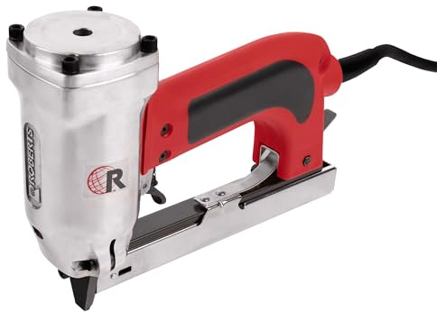 ROBERTS 10-600 3/16 Crown, 120V, 15-Amp, 20 Gauge Electric Stapler with Carrying Case, Red