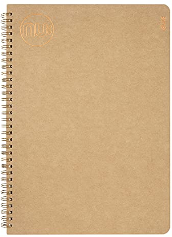 Nu - Taccuino Elite Kraft, formato A4, rilegatura a spirale
