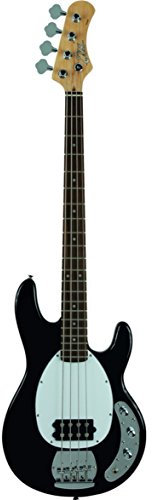 EKO GUITARS - MM-300 Black, Basso Elettrico 4 Corde, Serie Tribute Starter, Corpo in Pioppo, Manico in Acero Finitura Gloss, Tastiera 21 Tasti in Resina Eko WPC, Colore Black
