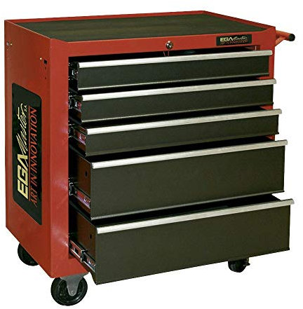 Egamaster - Carro para herramienta 5 cajones azul