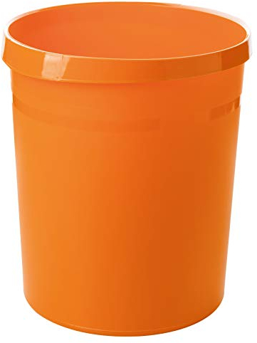 HAN Corbeille à papier GRIP - 15 corbeilles, corbeille à papier élégante, chic et robuste, capacité 18 litres, orange, 18190-51