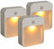 Mr. Beams MB720A Sleep Friendly Battery-Powered Motion-Sensing LED Stick-Anywhere Nightlight with Amber Color Light (3-Pack), White