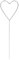 Rayher 24109000 Draht Herz zum Stecken, 37x11,5cm