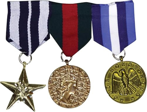Bristol Novelty Assorted Designs Military Medals (Pack of 3), Perfect Accessory for Military, Unifroms, Veterans, Service, & Recognition Events Halloween