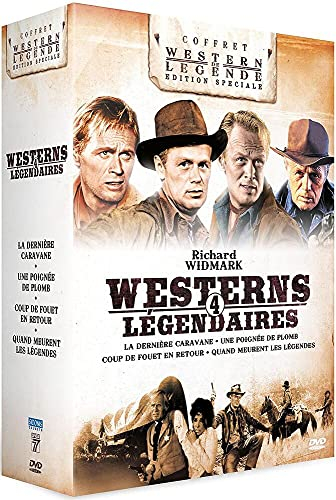Richard Widmark-4 westerns légendaires : Coup de Fouet en Retour + Une Poignée de Plomb + La Dernière Caravane + Quand meurent Les légendes