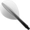 Darts Corner Condor Integrated Flight & Stem - Zero Stress - Teardrop- Short Clear Black - 1 Set (3)