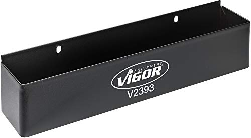 ViGOR V2393 Soporte para latas, adecuado para carros de taller de las series M, L, XL, XD (excepto V4481-X), para 5 latas, 430 x 90 mm