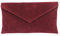 LONI Neat Umschlag Faux Wildleder Clutch Bag/Schultertasche in Bordeaux Rotwein