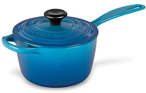 Le Creuset Cacerola Signature de hierro fundido esmaltado, 1.75 cuartos de galón, Marsella