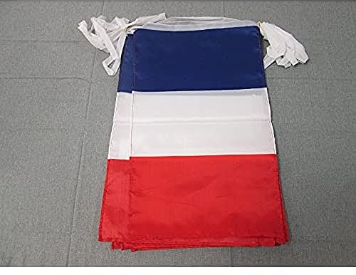 AZ FLAG - Fahnenkette Frankreich 12 Meter Mit 20 Flaggen - 45x30 cm - Französische Girlande Flaggenkette 30 x 45 Cm