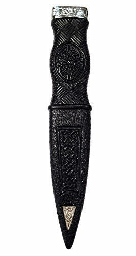 Aokitec Kilt Highlandwear Sicherheit Sgian Dubh Schnuller Zinn Halterung Distel Design