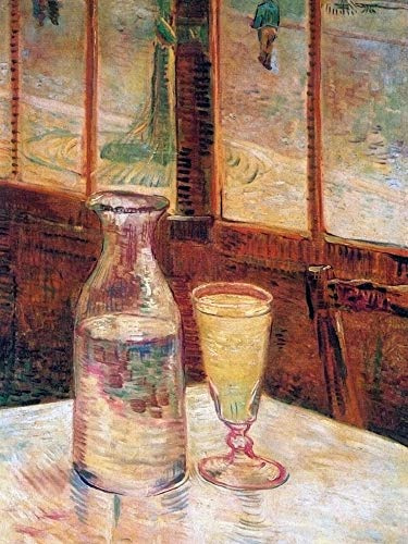 1art1 Vincent Van Gogh Poster Stillleben Mit Absinth, 1887 Kunstdruck Bild 80x60 cm