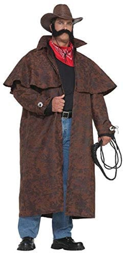 Forum Novelties Men's Plus-Size Extra Big Fun Tex Costume Duster Coat, Brown, 3X-Large