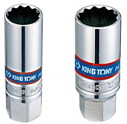 king tony 363021 Stecknüsse für Zündkerzen, 3/8 Zoll, 20,8 mm