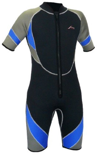 Scubatec Shorty, 3mm, Front-Zip, schwarz-blau-grau, 60 (4XL)